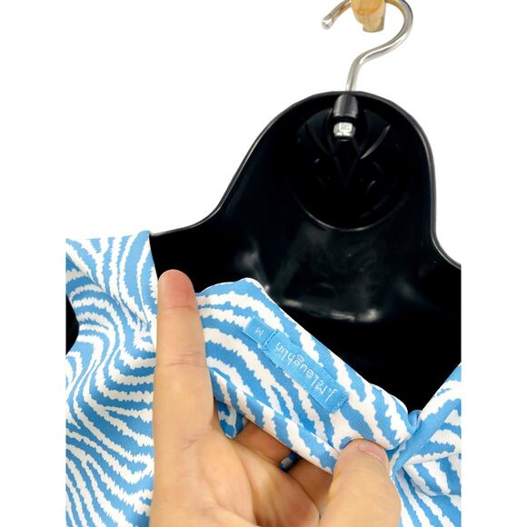 J. Mclaughlin M Nicola tiered blue striped shift dress - Picture 4 of 5